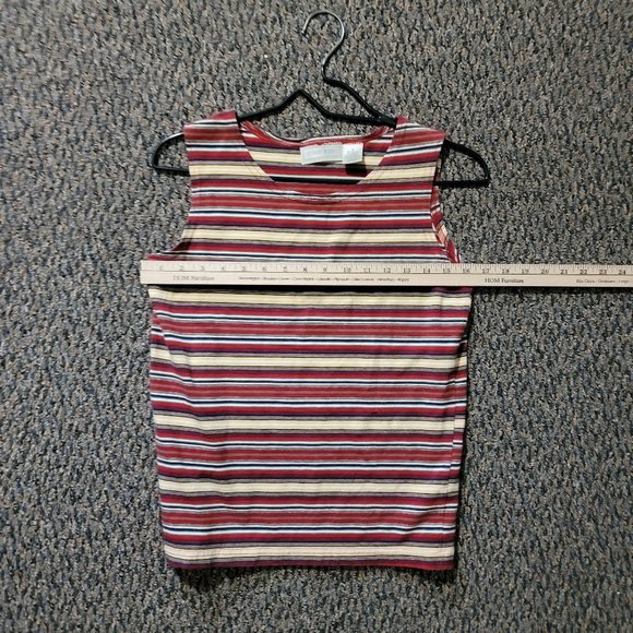 EUC Vintage Studio Works Nautical Striped Tank Top Size Medium - Picture 7 of 7